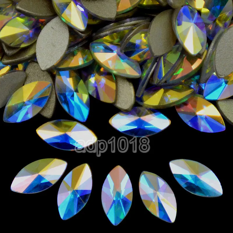 Top Czech AB Crystal Multi-Shape Rhinestone Flatbacks Nail Art Decoration