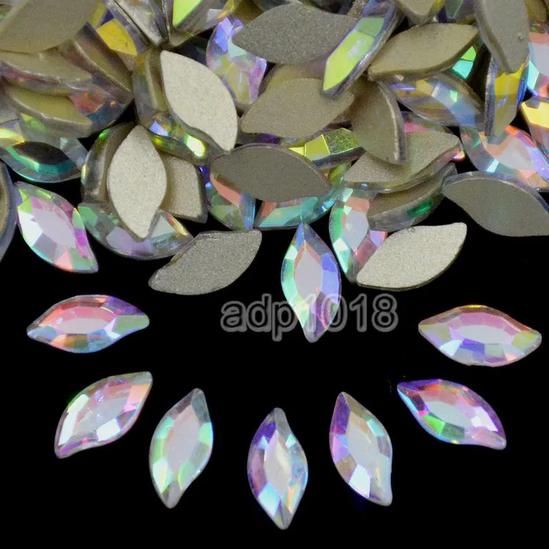 Top Czech AB Crystal Multi-Shape Rhinestone Flatbacks Nail Art Decoration