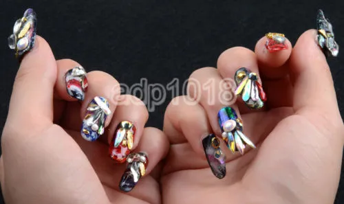 Top Czech AB Crystal Multi-Shape Rhinestone Flatbacks Nail Art Decoration