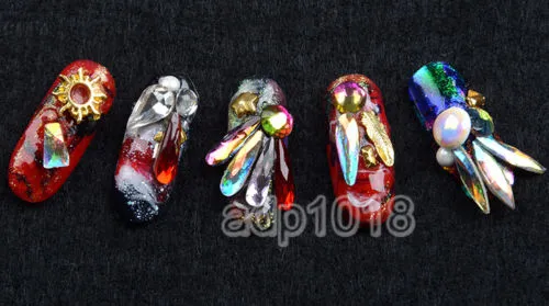 Top Czech AB Crystal Multi-Shape Rhinestone Flatbacks Nail Art Decoration