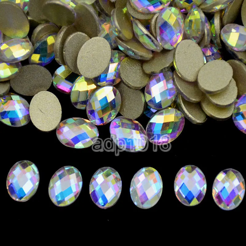 Top Czech AB Crystal Multi-Shape Rhinestone Flatbacks Nail Art Decoration