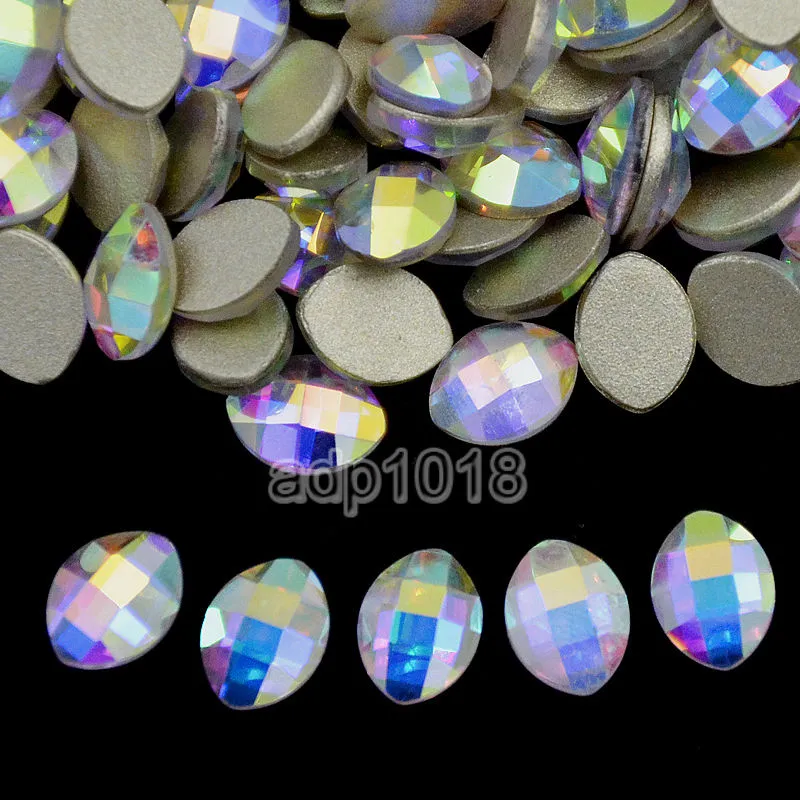 Top Czech AB Crystal Multi-Shape Rhinestone Flatbacks Nail Art Decoration