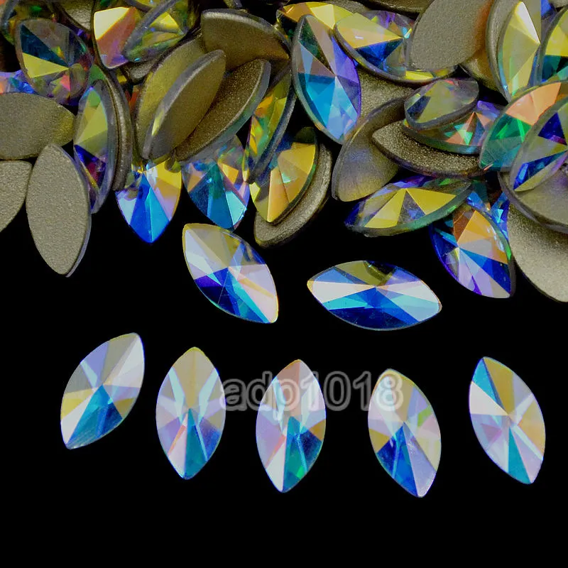 Top Czech AB Crystal Multi-Shape Rhinestone Flatbacks Nail Art Decoration