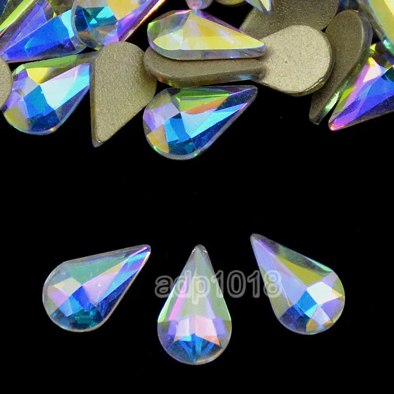 Top Czech AB Crystal Multi-Shape Rhinestone Flatbacks Nail Art Decoration
