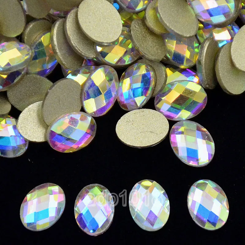 Top Czech AB Crystal Multi-Shape Rhinestone Flatbacks Nail Art Decoration