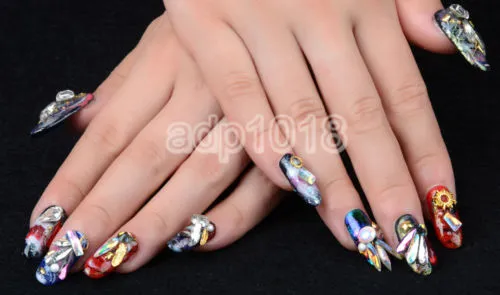 Top Czech AB Crystal Multi-Shape Rhinestone Flatbacks Nail Art Decoration