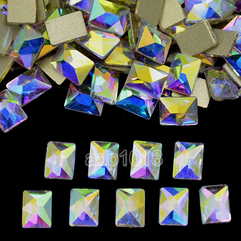 Top Czech AB Crystal Multi-Shape Rhinestone Flatbacks Nail Art Decoration