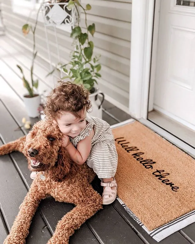 Well Hello There Vinyl Coir Doormat