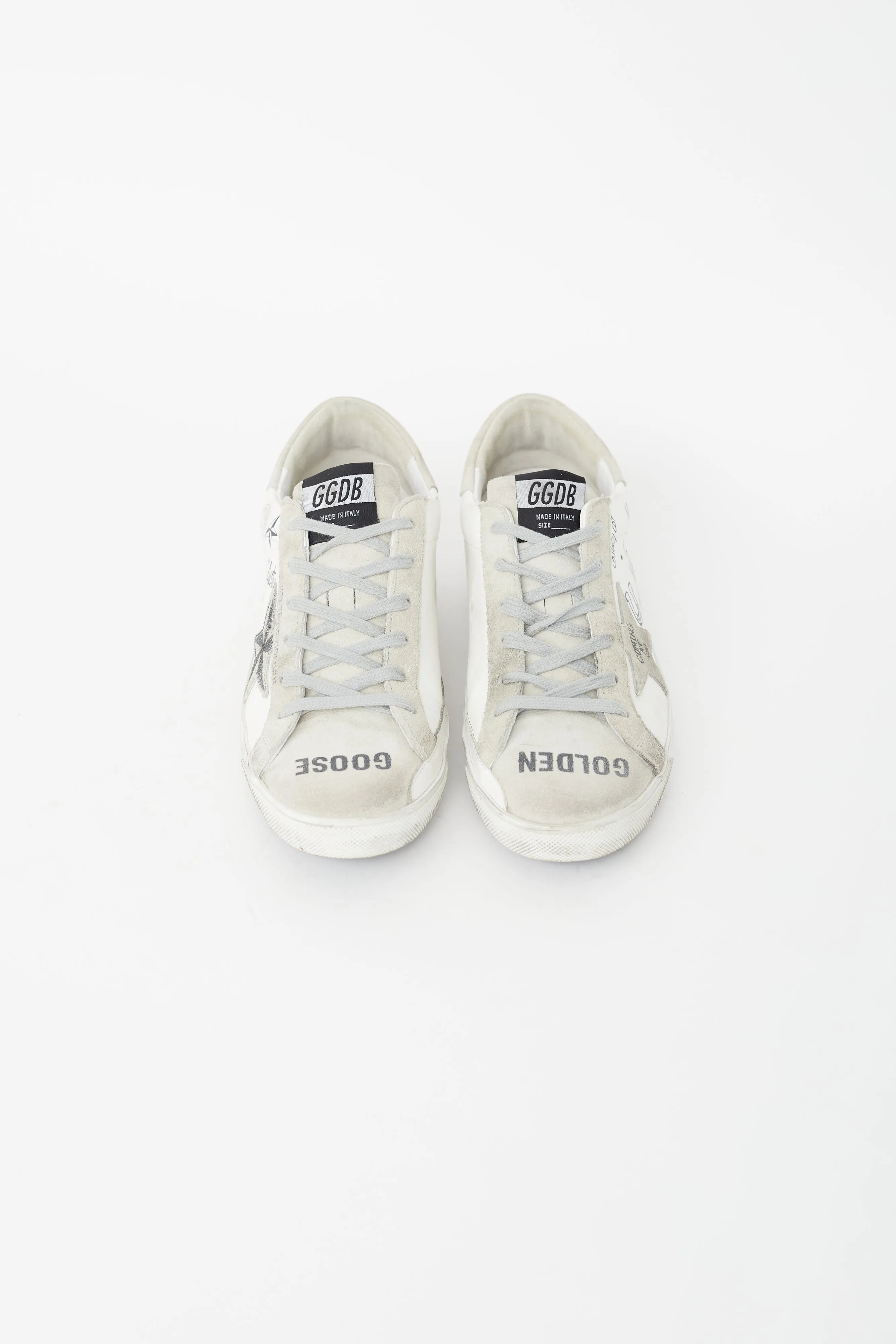 White Leather Texas Graffiti Sneaker