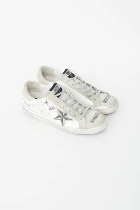 White Leather Texas Graffiti Sneaker